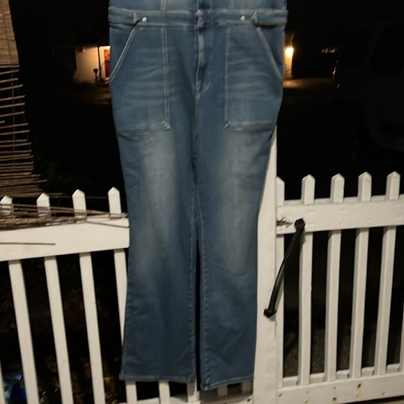 LAST OFFER! Good American Fit For Success Bootcut Denim Jumpsuit Sz 6 (18) 3XL - Picture 6 of 17